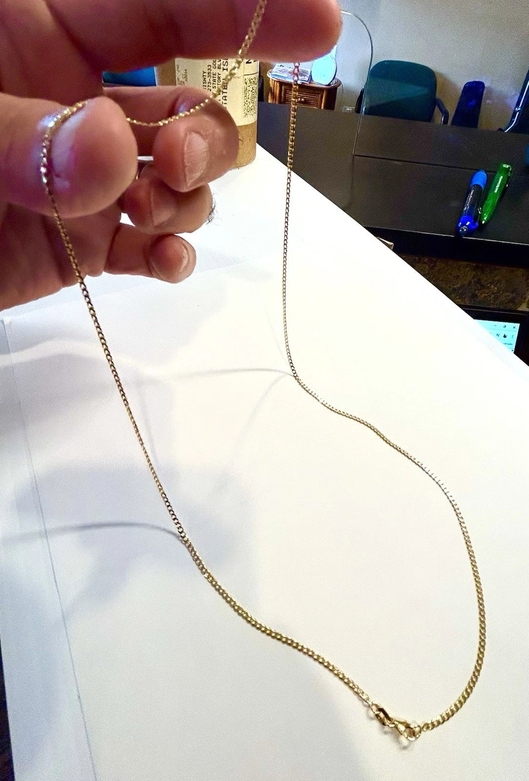 14k Gold 585 Chain 24" Inch, 3.7 grams, 2mm