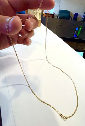 14k Gold 585 Chain 24" Inch, 3.7 grams, 2mm