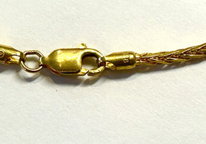 22k 916 Gold Chain - 18 Inches - 12.0 Grams - 2.0mm - 916 Pure Gold