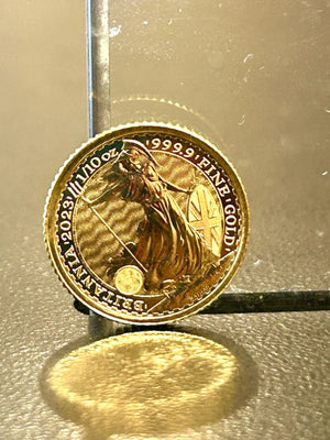 2023 1/10 oz British Gold Britannia Coin (BU, Queen Elizabeth II Obverse)