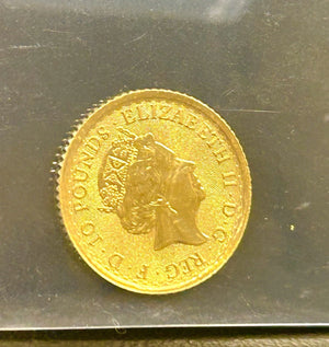 2023 1/10 oz British Gold Britannia Coin (BU, Queen Elizabeth II Obverse)