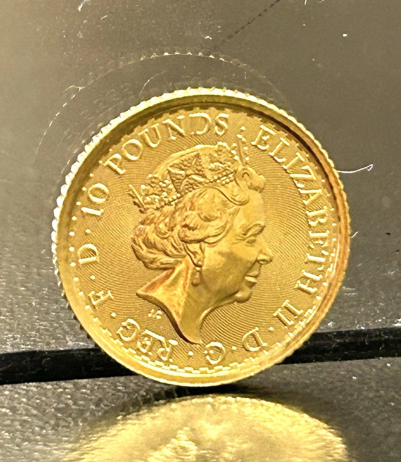 2023 1/10 oz British Gold Britannia Coin (BU, Queen Elizabeth II Obverse)