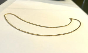 14k Gold Italian Uno-A-Erre Box Link Chain 18 Inch - 7.7 Grams - 1.2mm