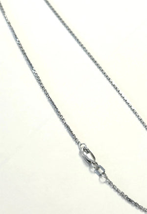 14k White Gold 18" Cable Link Chain - 3.0 Grams - 1.2mm