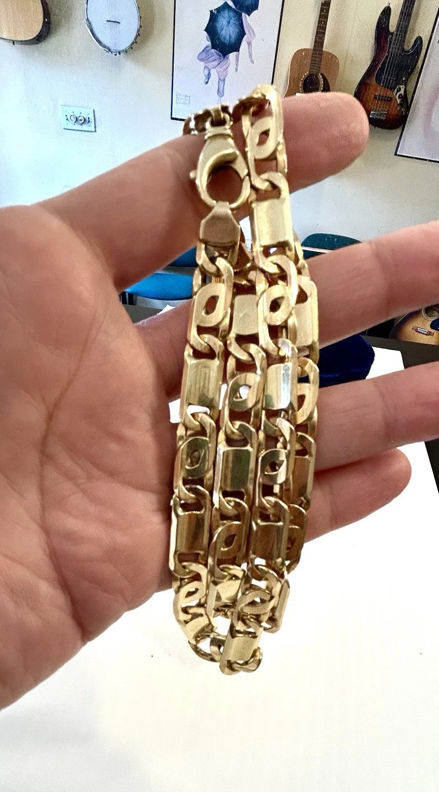 14k Solid Gold Italian Chain 24" Inches - 97.8 grams - 9.1mm