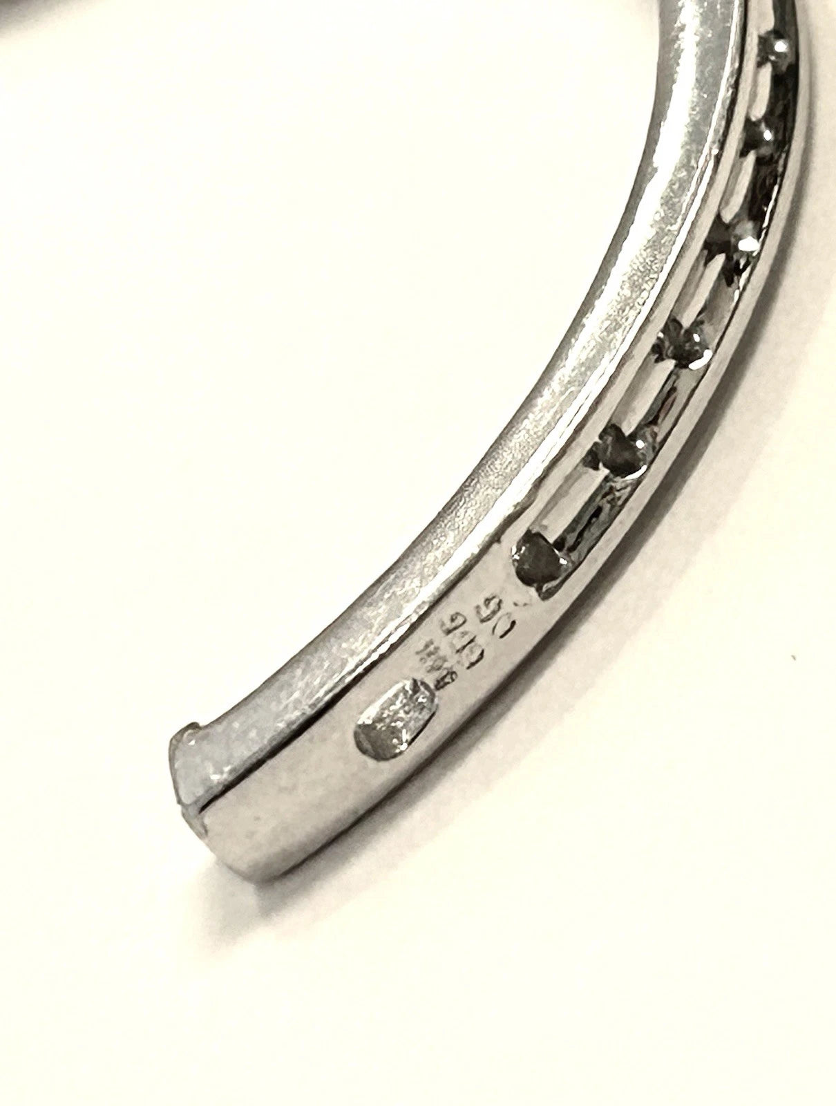 14k White Gold Diamond Inside Out Hoop Earrings - 10.5 Grams - 1/2 ctw