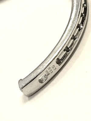 14k White Gold Diamond Inside Out Hoop Earrings - 10.5 Grams - 1/2 ctw