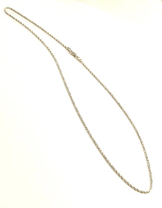 14k Solid Gold Diamond Cut Rope Chain - 18 inch, 3.9 grams, 1.4 mm