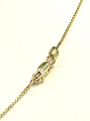 14k Gold Italian Thin Box Link Chain 18 Inch - 2.2 Grams - 1mm