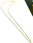 14k Gold Italian Thin Box Link Chain 18 Inch - 2.2 Grams - 1mm
