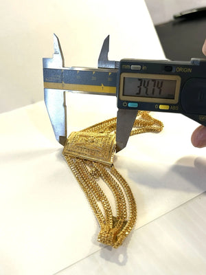 22k 916 KDM Gold Indian Wedding Bracelet - 35 Grams