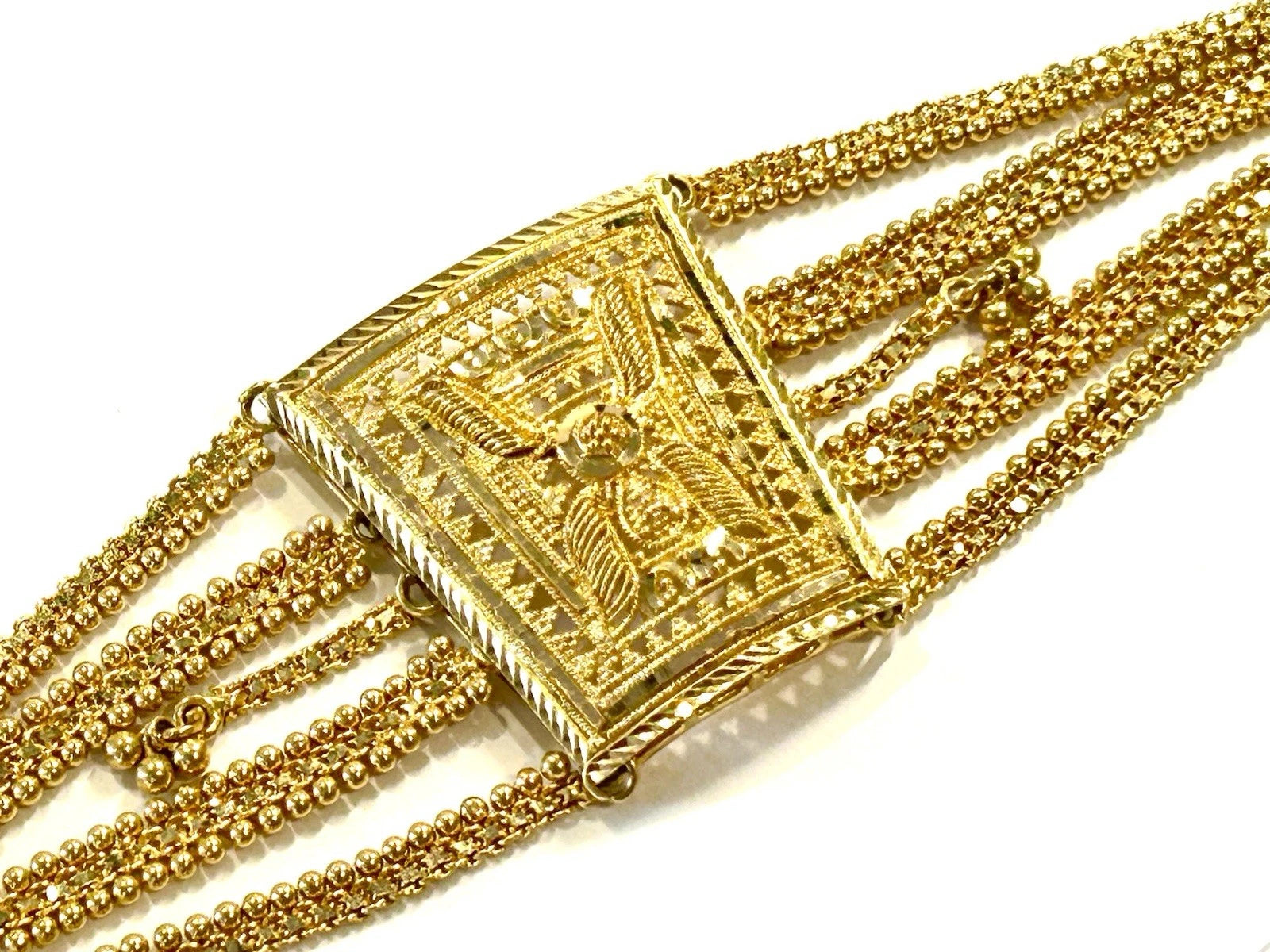 22k 916 KDM Gold Indian Wedding Bracelet - 35 Grams
