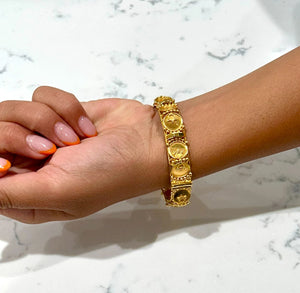 22k Gold Handmade Bangle Bracelet - 25 Grams - 12mm
