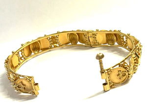 22k Gold Handmade Bangle Bracelet - 25 Grams - 12mm