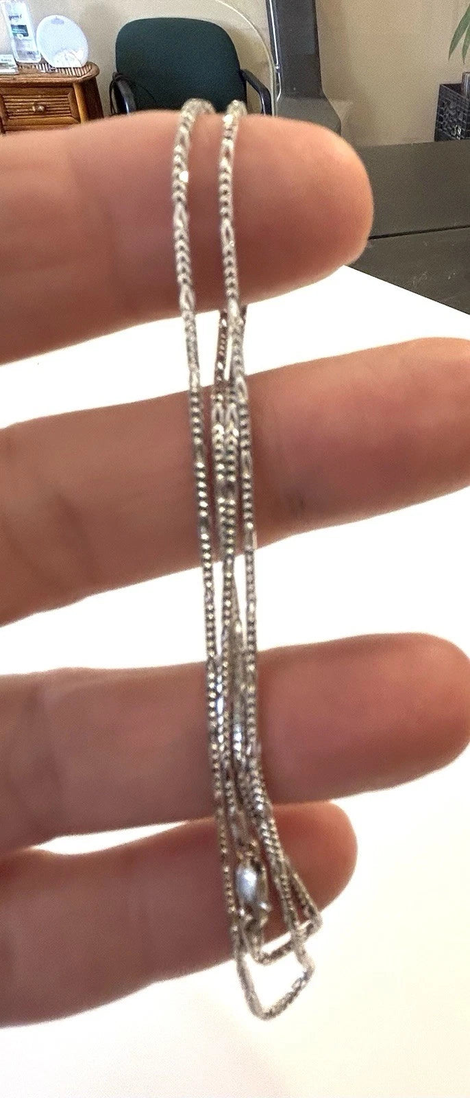14k Italian White Gold 18" Franco Chain - 4.7 Grams - 1.2mm