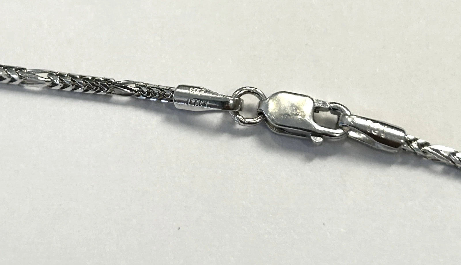 14k Italian White Gold 18" Franco Chain - 4.7 Grams - 1.2mm