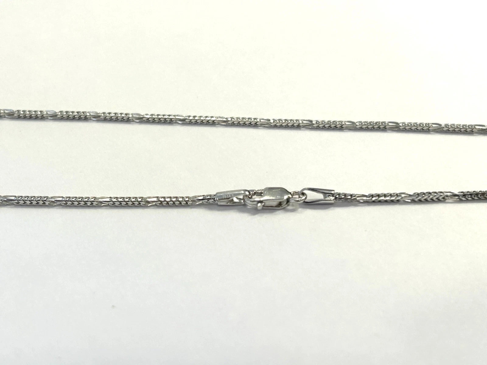 14k Italian White Gold 18" Franco Chain - 4.7 Grams - 1.2mm