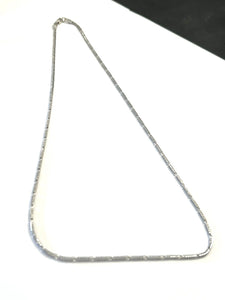 14k Italian White Gold 18" Franco Chain - 4.7 Grams - 1.2mm