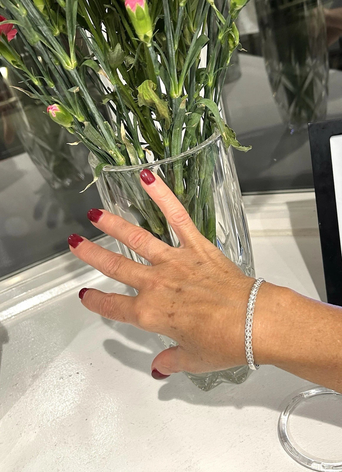 14k White Gold Diamond Bangle Bracelet - .25ctw - 10 Grams