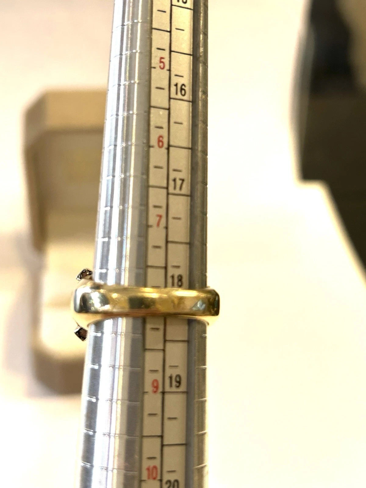 Le Vian 14K Gold Citrine SI2 Chocolate Diamond Ring Size 8 - 9.8 grams