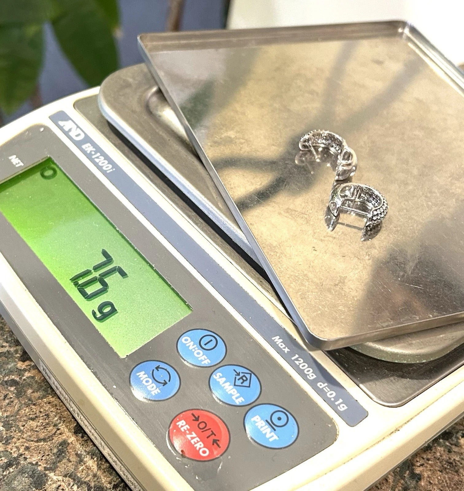 18k White Gold Diamond 17mm Earrings 2.0 ctw - 7.6 Grams