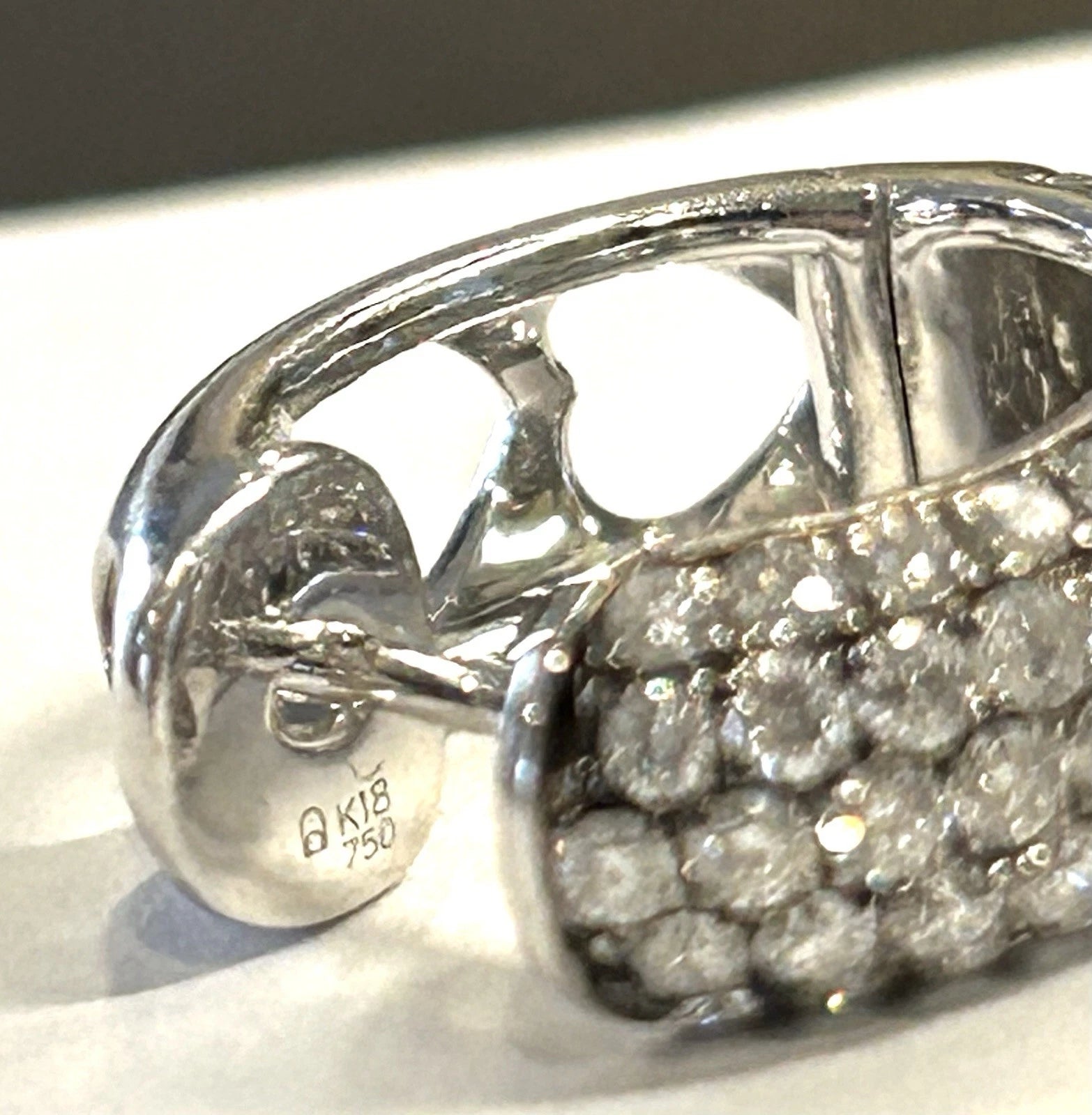 18k White Gold Diamond 17mm Earrings 2.0 ctw - 7.6 Grams