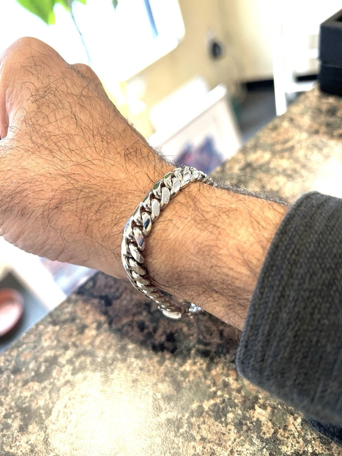 14k White Gold Miami Cuban Link Bracelet 8 inch - 48.0 Grams - 8.7mm