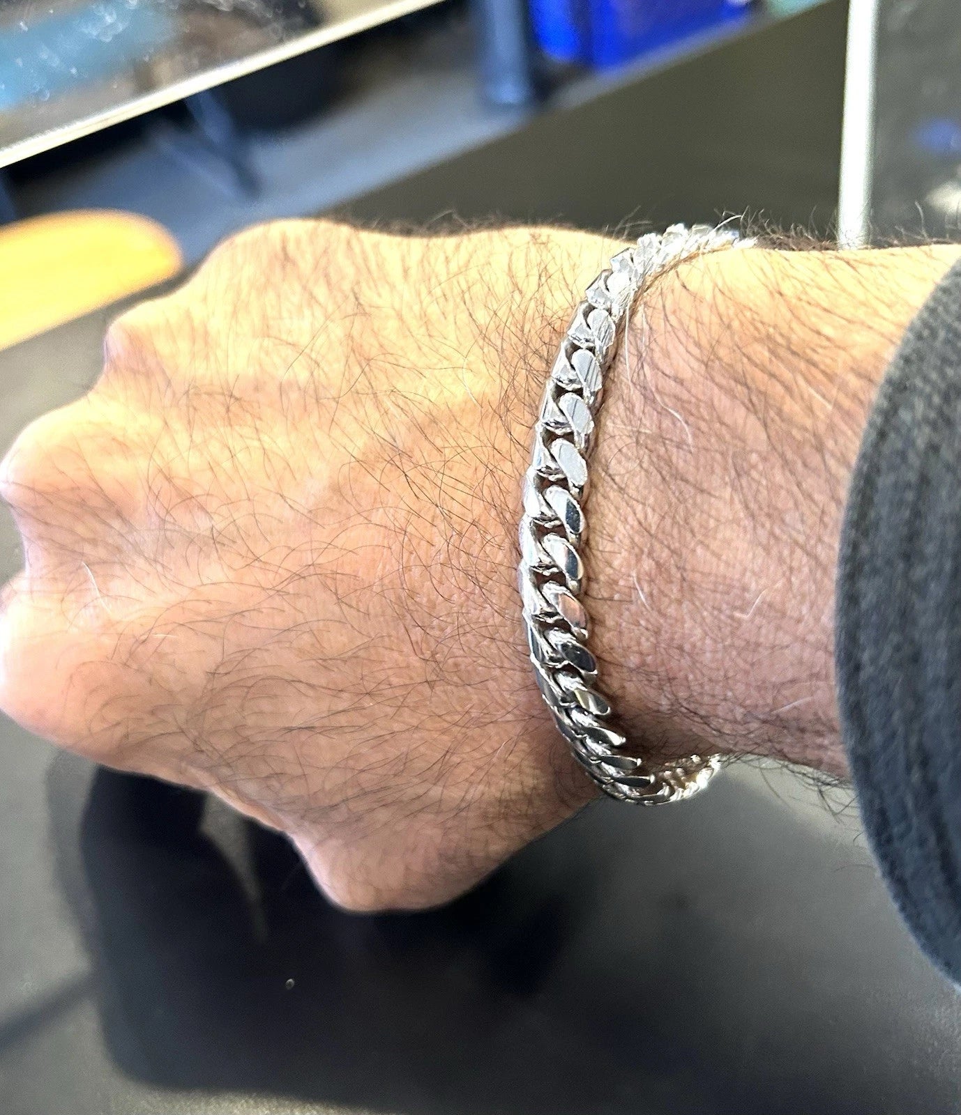 14k White Gold Miami Cuban Link Bracelet 8 inch - 48.0 Grams - 8.7mm