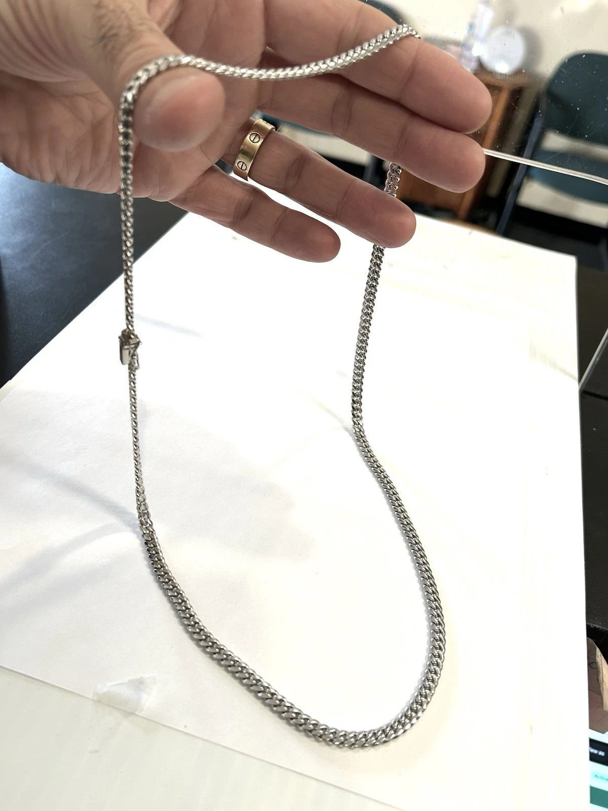 14k White Gold Miami Cuban Link Chain 26 inch - 52.5 Grams - 5mm