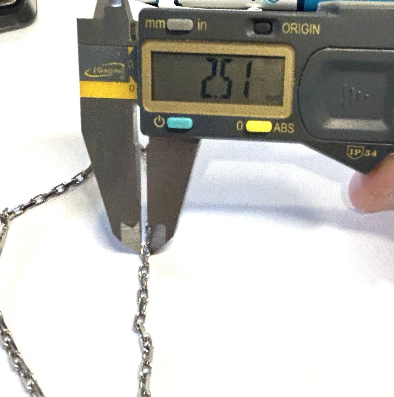 14k White Gold Solid Cable Link 22" Chain ~ 15.2 Grams ~ 2.5mm