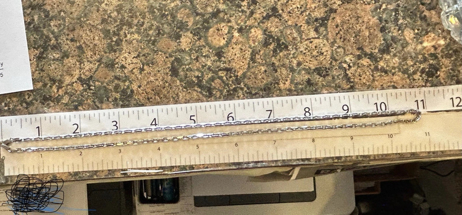 14k White Gold Solid Cable Link 22" Chain ~ 15.2 Grams ~ 2.5mm