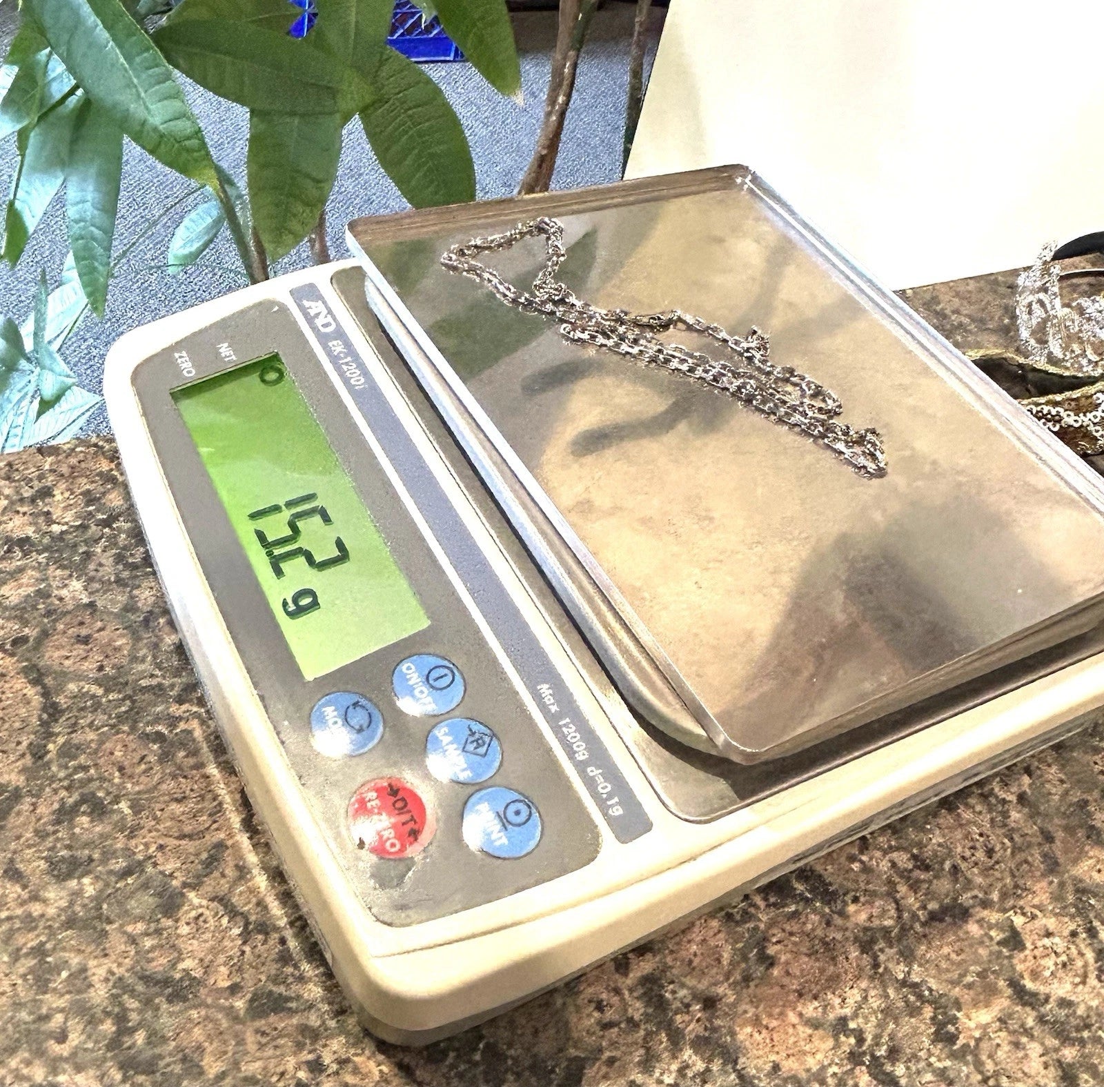 14k White Gold Solid Cable Link 22" Chain ~ 15.2 Grams ~ 2.5mm