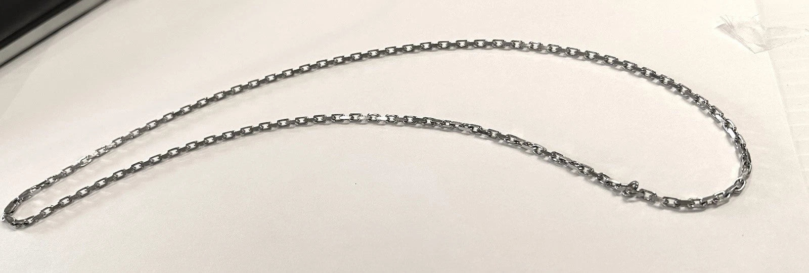 14k White Gold Solid Cable Link 22" Chain ~ 15.2 Grams ~ 2.5mm