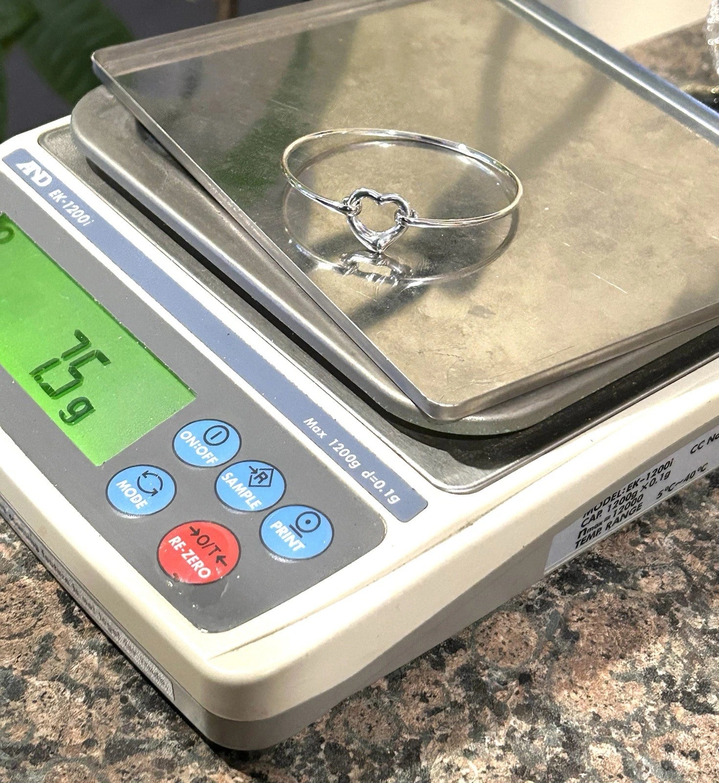 Tiffany & Co. Elsa Peretti Sterling Silver Open Heart Bangle Bracelet