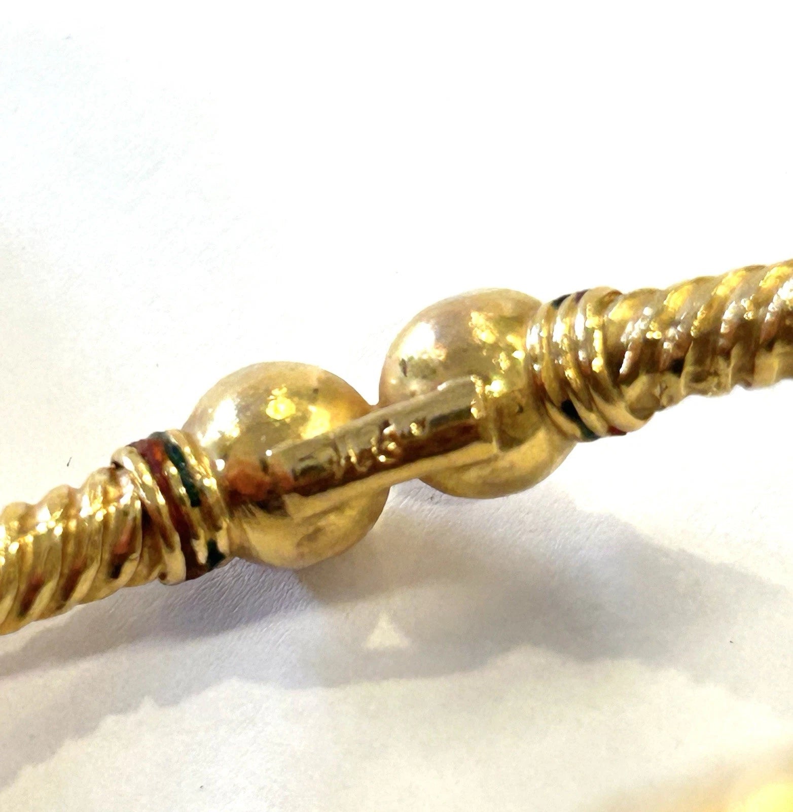 Pair 22k 916 Gold Bangle Bracelets 7.5" - 54.2 Grams - 4.5mm ea