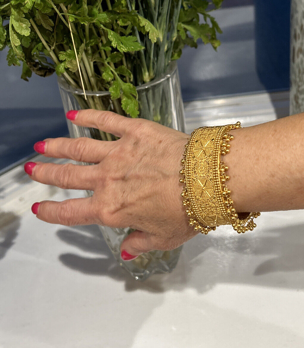 Vintage Middle Eastern / Indian 22k 916 Gold Ladies Bracelet - 57.5 Grams