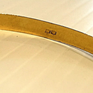 18k Gold Solid Bangle Bracelet - 5.7mm - 15.9 Grams