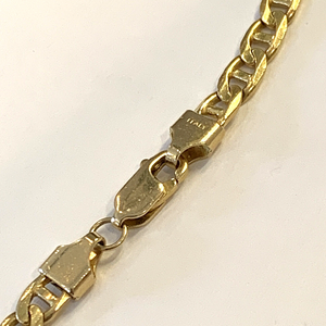 14k Italy Solid Mariner Link 18" Chain ~ 19.9 Grams ~ 4.5mm