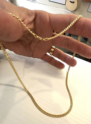 18k Gold Italian Chain 19.5 Inches - 9.0 Grams - 3.5mm