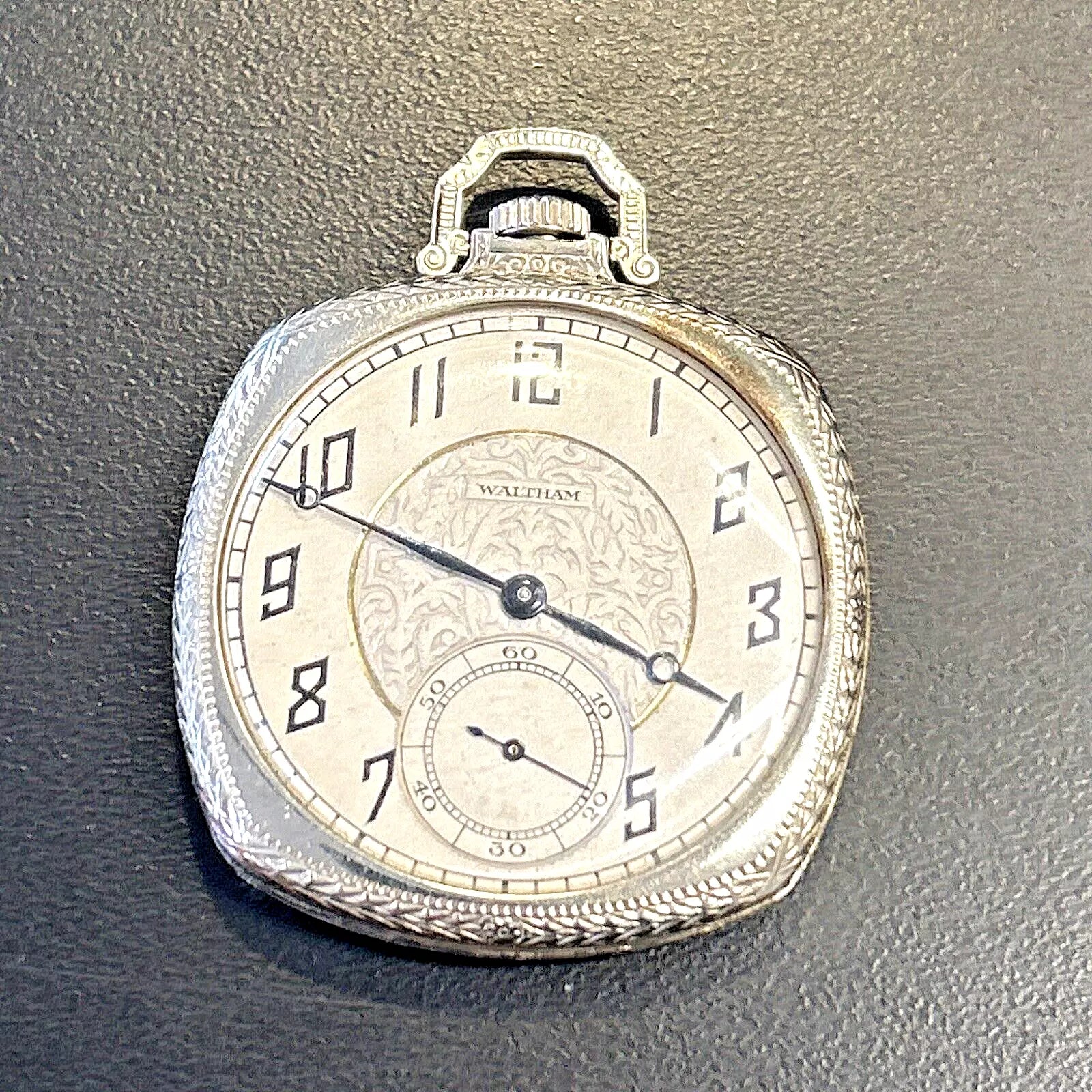 Antique 14k Gold Waltham Open Face 37mm Pocket Watch w/ Deer - 61.9 Grams