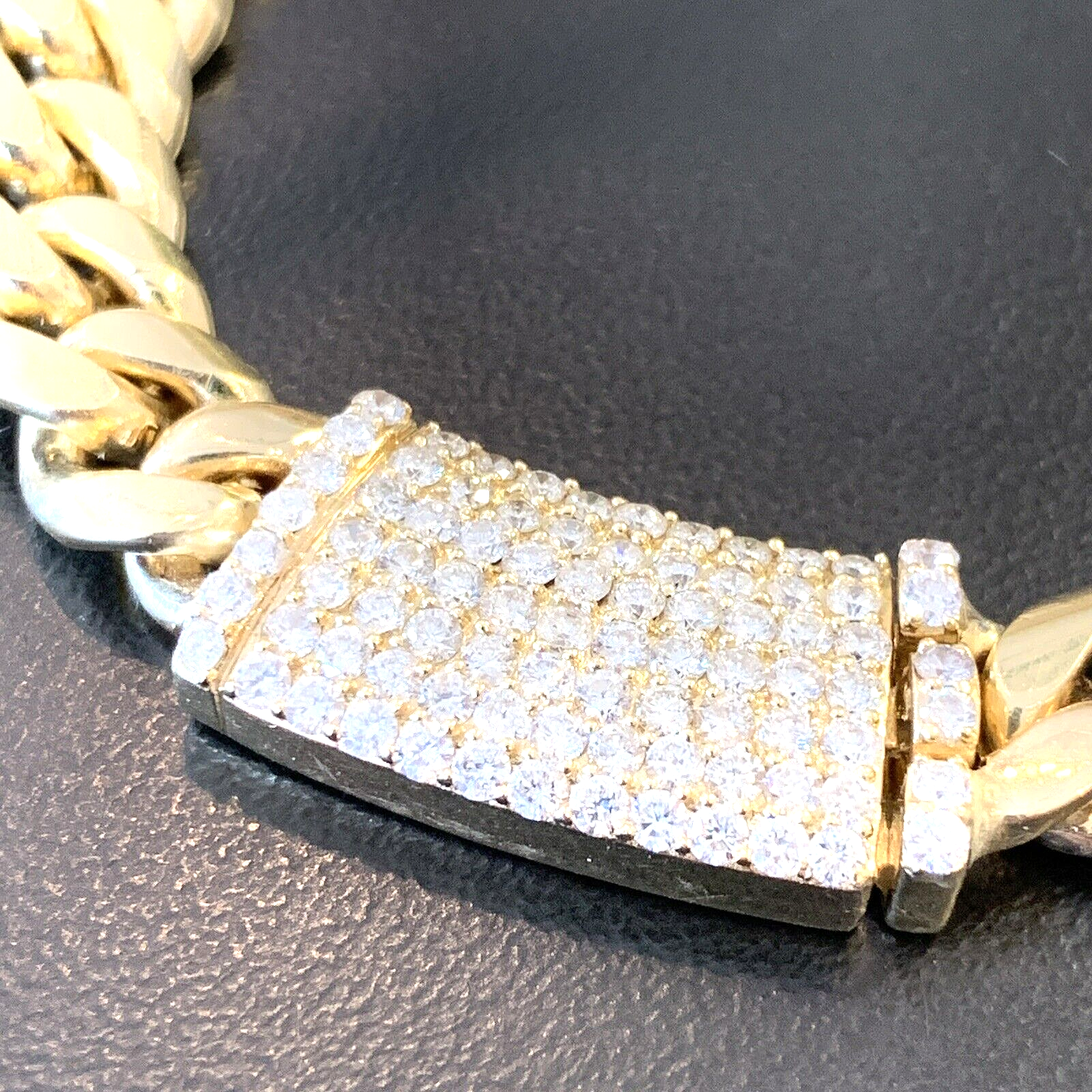 14k Solid Cuban Link Diamond 18" Chain ~ Necklace ~ 124.6 Grams ~ 9.7mm ~ 2.0tcw