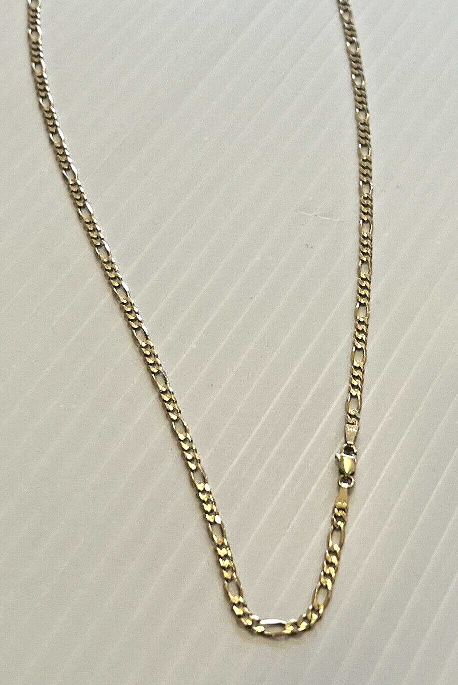 14k 585 Gold Figaro Link Italian Chain 24" Inch, 8.7 grams, 3.3mm
