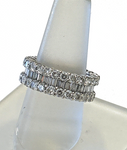 18k White Gold 3.5tcw Diamond Wedding Band Ring Size 6.5