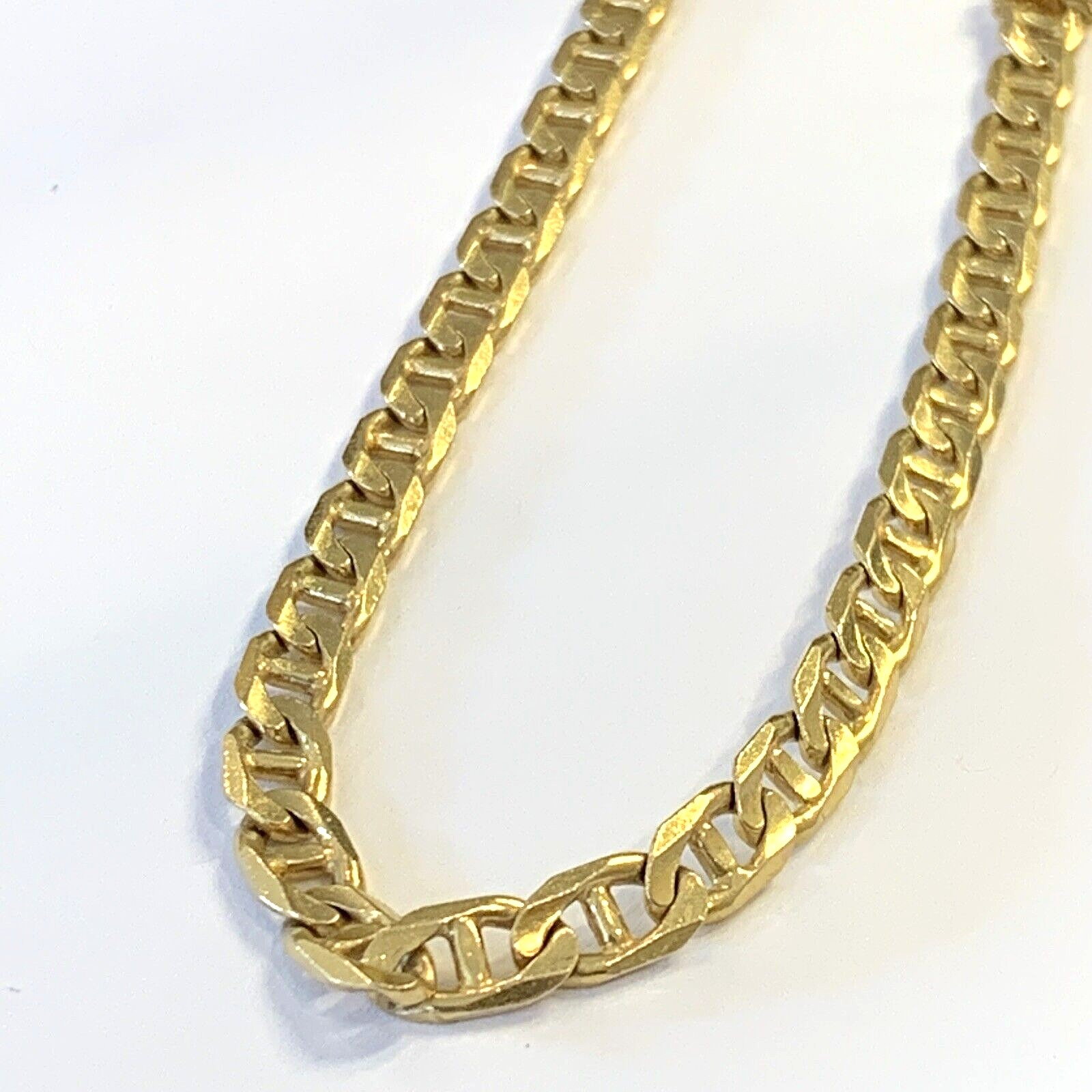14k Italy Solid Mariner Link 18" Chain ~ 19.9 Grams ~ 4.5mm