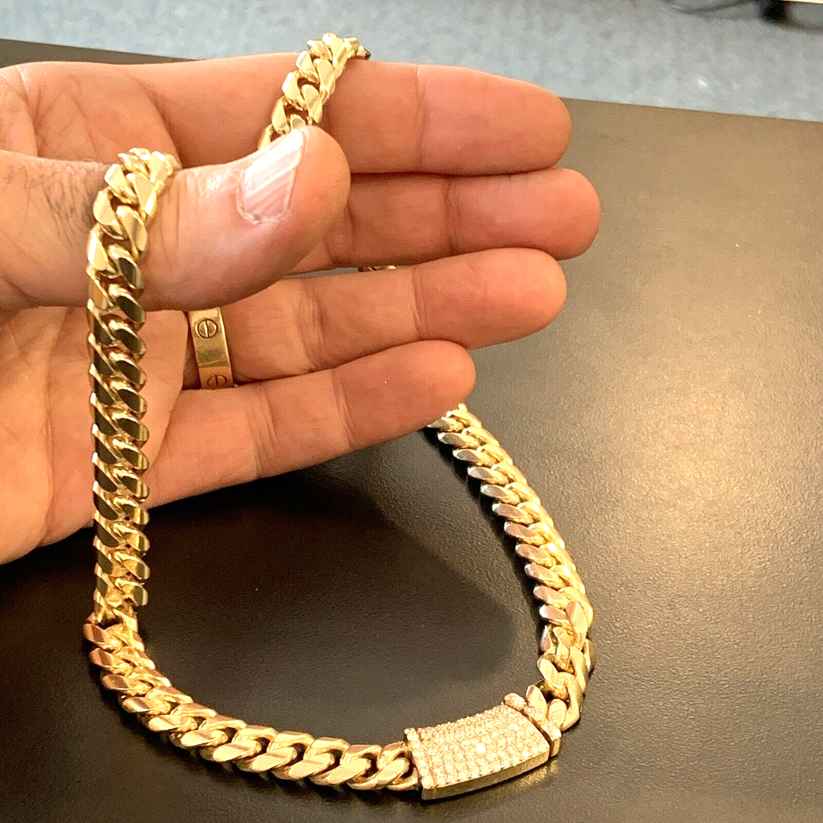 Shop Cuban Link Chain Necklace In Gold