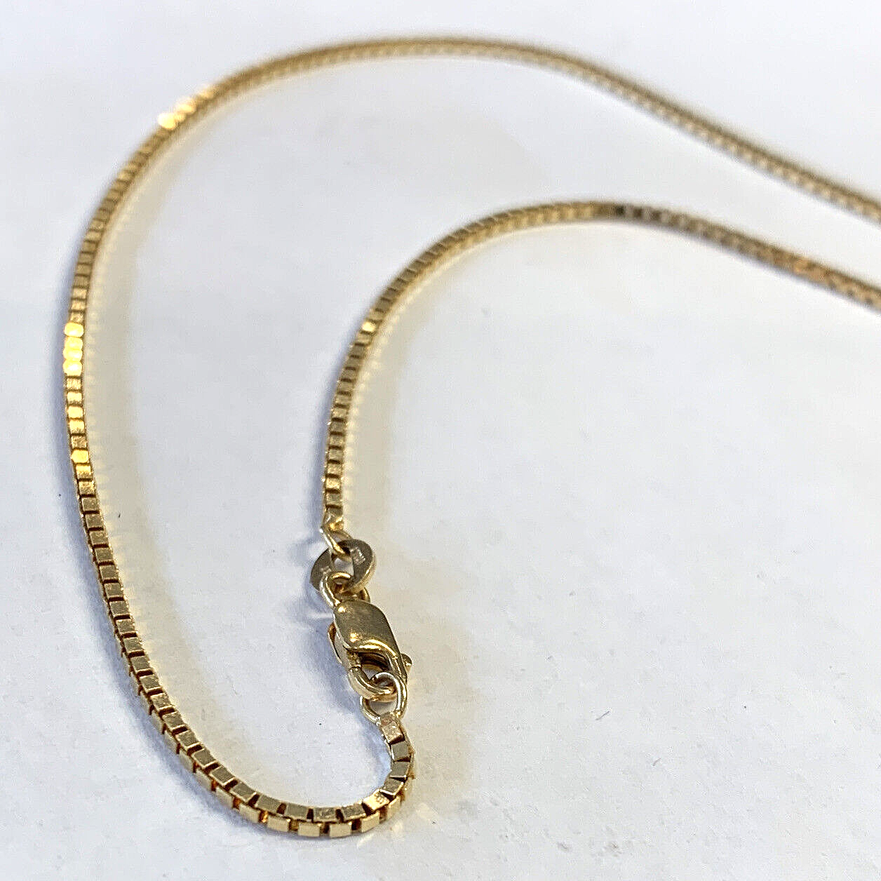 14k Gold Italy Box Link Chain - 16 Inch - 5.2 Grams - 1.3mm