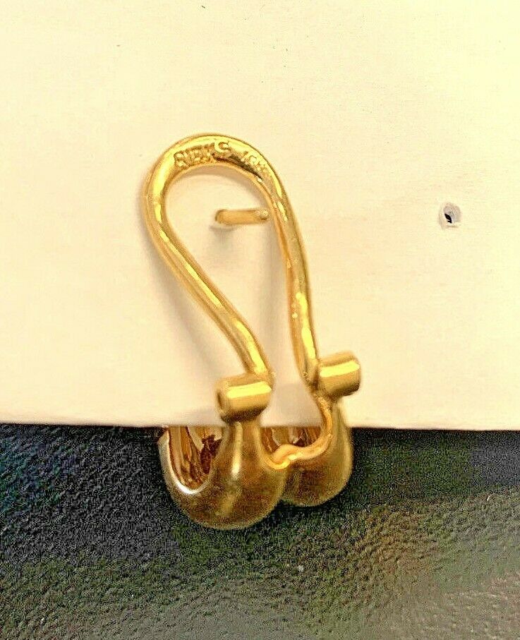 Estate 18k Gold Solid Diamond Earrings Omega Backs 17.7 Grams