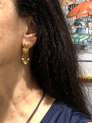 22K Gold Hoop Earrings (Ear Bali) For Baby - 235-GER13933 in 1.300 Grams