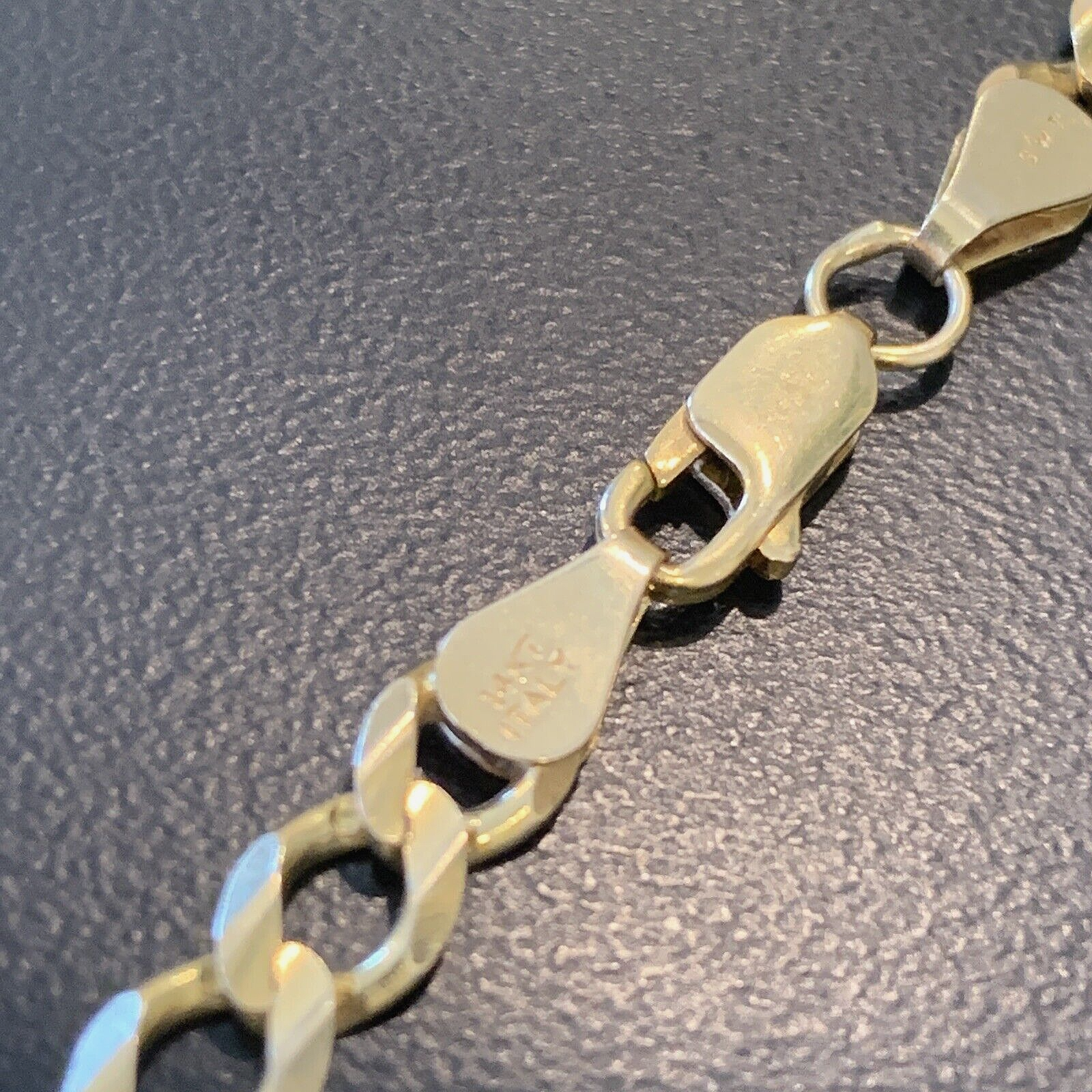 14k 585 Gold Figaro Link Italian Chain 22" Inch, 21.1 grams, 5.5mm