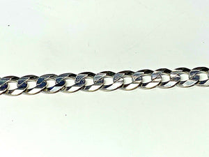 14k White Gold RCICurb Link Chain 24" Inch, 44.8 grams, 7.2mm